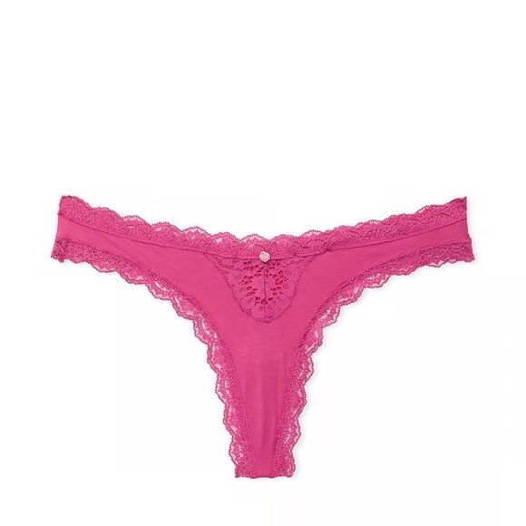 NWT- FALL 2024 DREAM ANGELS
Lace-Trim Thong Panties- size LARGE - Picture 2 of 8